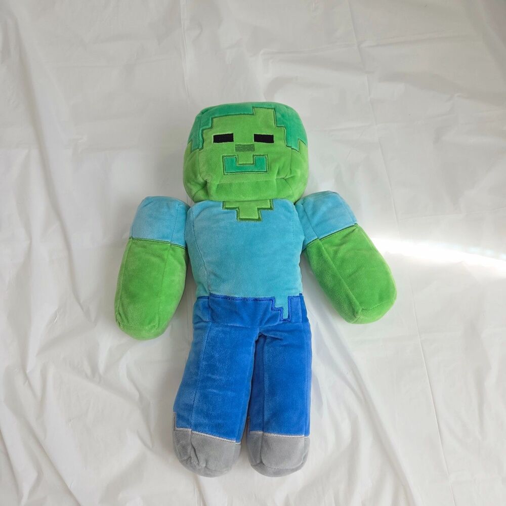 Minecraft Zombie Pillow Plush 18" Official Gaming Collectible Stuffed Toy